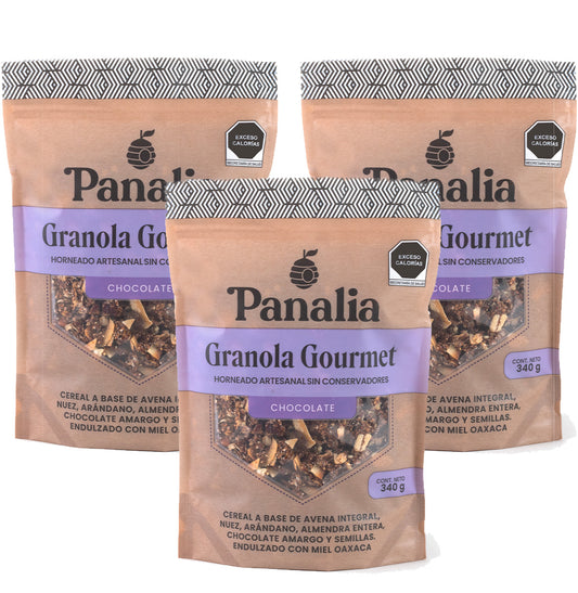 Granola Gourmet Chocolate, paquete de 3