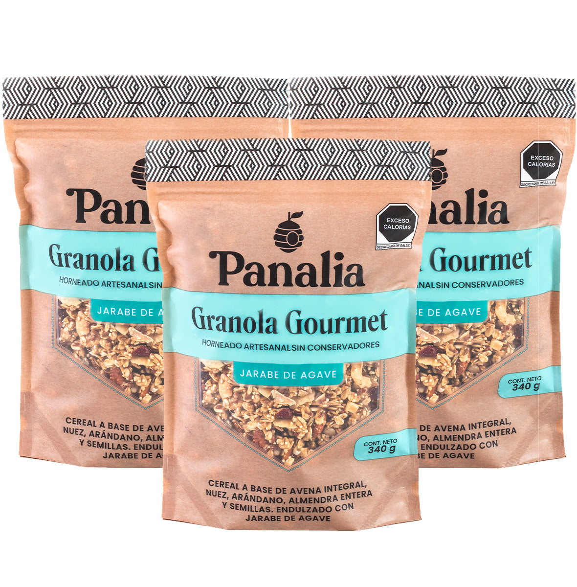 Granola Gourmet Jarabe de Agave, paquete de 3