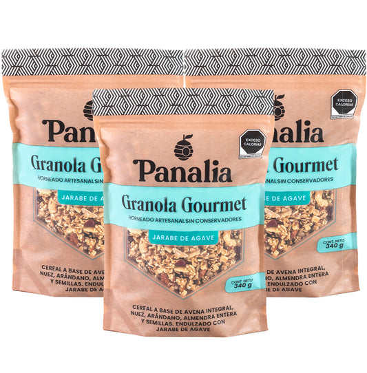 Granola Gourmet Jarabe de Agave, paquete de 3
